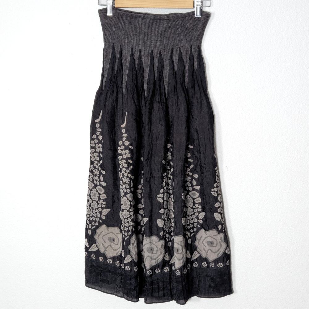 Lapis Convertible Dress One Size Black Boho Hippie Vintage Romantic